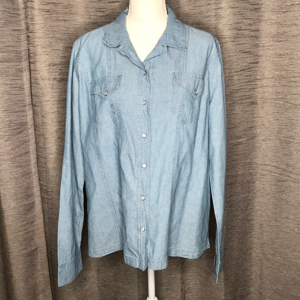 KENSIE DENIM XL LONG SLEEVED SHIRT
